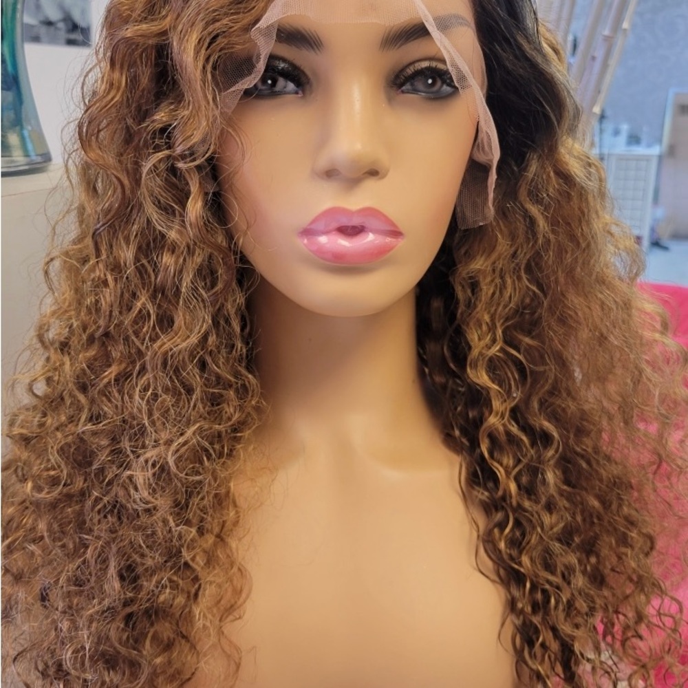 Curly Brown Lace Front Wig